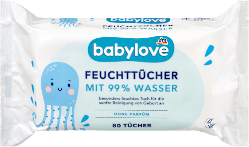 Feuchttücher mit 99 % Wasser, 80 St