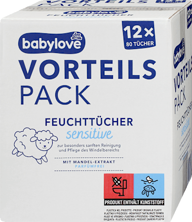 Vochtige doekjes gevoelig (12x80 stuks), 960 stuks