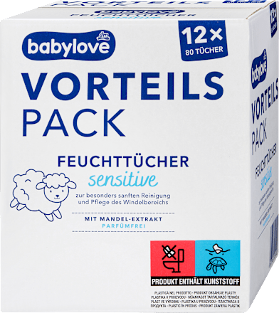 Vochtige doekjes gevoelig (12x80 stuks), 960 stuks