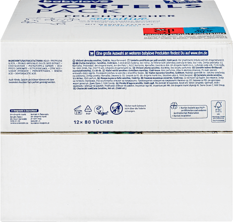 Feuchttücher sensitive (12x80 St), 960 St