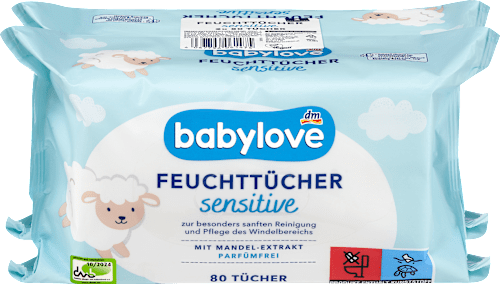 Vochtige doekjes gevoelig (2x80 stuks), 160 stuks