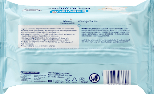 Vochtige doekjes gevoelig (2x80 stuks), 160 stuks