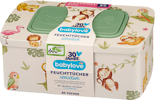 Feuchttücher sensitive & Metallbox, 80 St