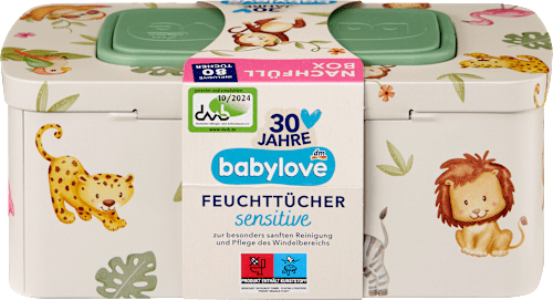 Feuchttücher sensitive & Metallbox, 80 St
