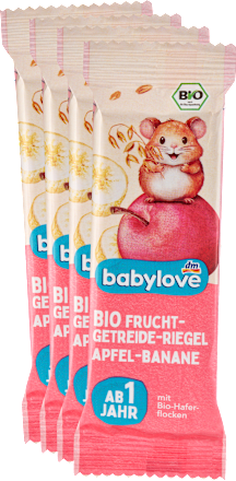 Frucht-Getreide-Riegel Apfel-Banane ab 1 Jahr (4x25 g), 100 g