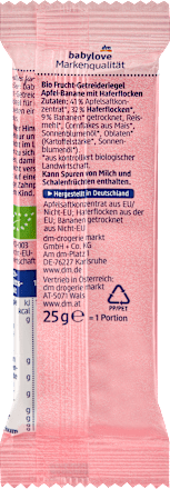 Frucht-Getreide-Riegel Apfel-Banane ab 1 Jahr (4x25 g), 100 g
