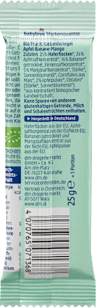 Frucht-Getreide-Riegel Apfel-Banane-Mango ab 1 Jahr, 25 g