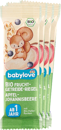 Frucht-Getreide-Riegel Apfel-Johannisbeere ab 1 Jahr (4x25 g), 100 g