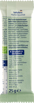 Frucht-Getreide-Riegel Apfel-Johannisbeere ab 1 Jahr (4x25 g), 100 g