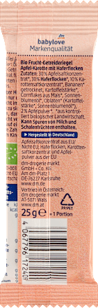Frucht-Getreide-Riegel Apfel-Karotte ab 1 Jahr, 25 g