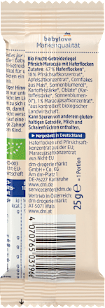 Frucht-Getreide-Riegel Pfirsich-Maracuja ab 1 Jahr, 25 g