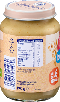 Frucht & Getreide Apfel mit Vollkornflocken, ab dem 6.Monat, 190 g
