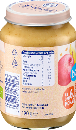 Frucht & Getreide Früchteallerelei mit Vollkorn ab dem 6. Monat, 190 g