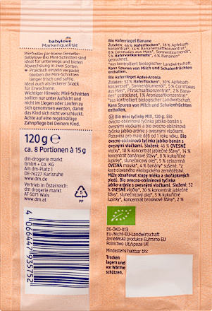 Fruchtriegel Mini-Schnitten-Mix (8 x 15g) ab 1 Jahr, 120 g