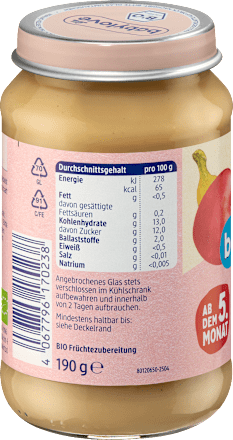 Früchte Apfel mit Banane ab dem 5. Monat, 190 g