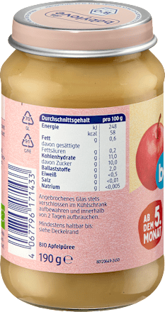 Früchte Apfel pur ab dem 5. Monat, 190 g