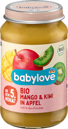 Früchte Mango & Kiwi in Apfel ab dem 5. Monat, 190 g