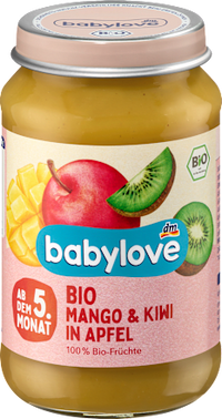 Früchte Mango & Kiwi in Apfel ab dem 5. Monat, 190 g