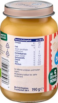 Früchte Pfirsich-Aprikose in Apfel ab dem 5. Monat, 190 g