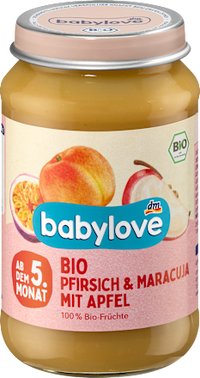 Früchte Pfirsich & Maracuja mit Apfel ab dem 5. Monat, 190 g