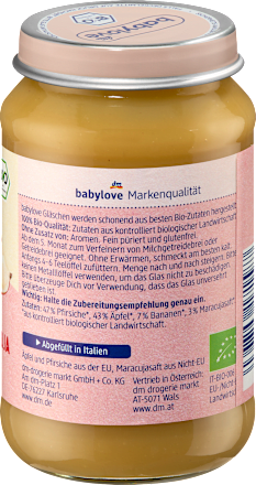Früchte Pfirsich & Maracuja mit Apfel ab dem 5. Monat, 190 g
