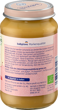 Früchte Pfirsich & Maracuja mit Apfel ab dem 5. Monat, 190 g