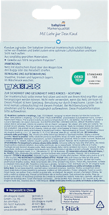 Insektenschutz-Netz für Kinderwagen Universal grau, 1 St