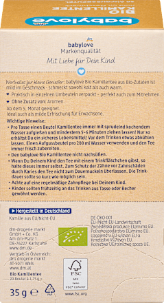 Kamillentee mild im Geschmack ab dem 5. Monat (20 Beutel), 35 g