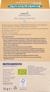 Kamillentee mild im Geschmack ab dem 5. Monat (20 Beutel), 35 g