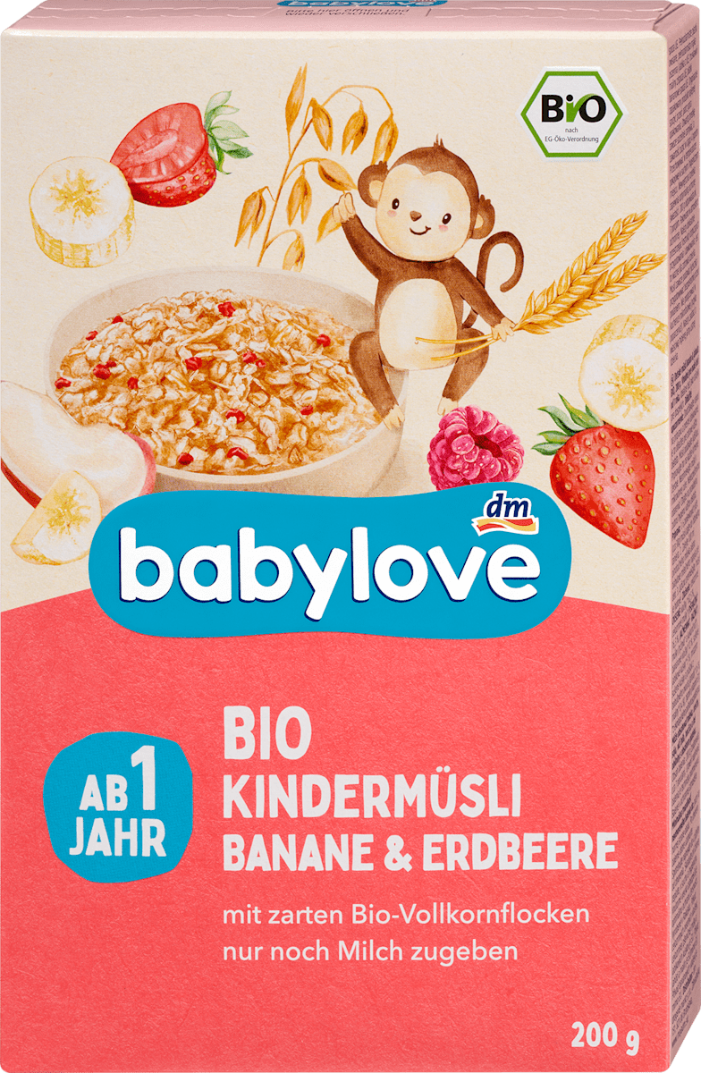 babylove Kindermüsli Banane-Erdbeere ab 1 Jahr, 200 g