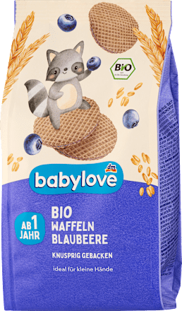 Kindersnack Waffeln Blaubeere, 30 g