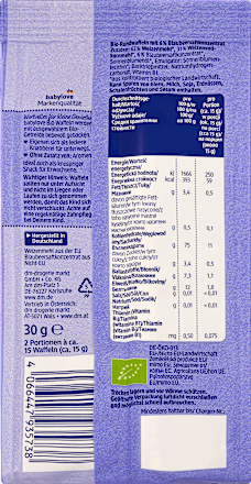 Kindersnack Waffeln Blaubeere, 30 g