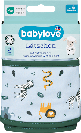 Lätzchen blau/grün, 2 St babylove