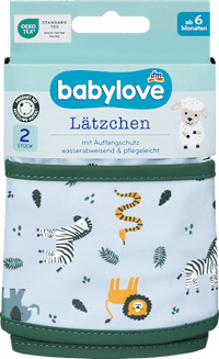 Lätzchen blau/grün, 2 St babylove