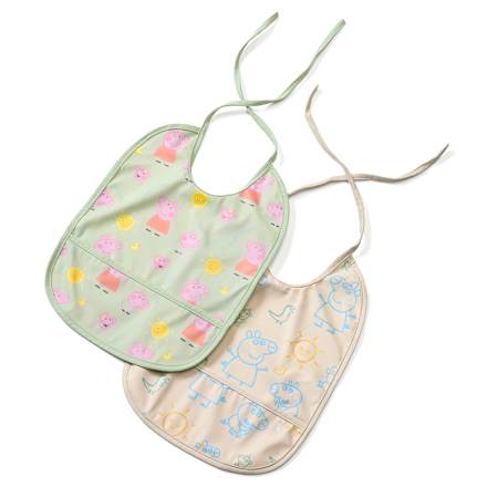 Lätzchen Peppa Wutz Polyester, 2 St babylove