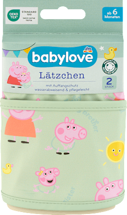 Lätzchen Peppa Wutz Polyester, 2 St babylove
