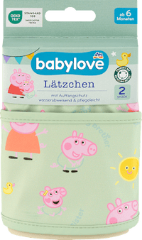 Lätzchen Peppa Wutz Polyester, 2 St babylove