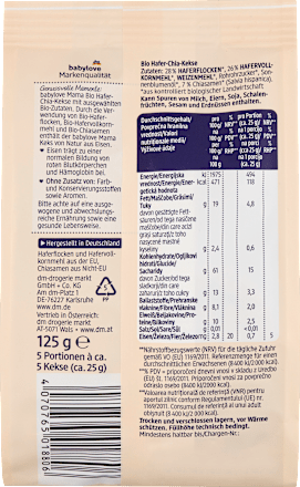 Kekse Hafer-Chia, 125 g