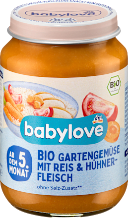 Menü Gartengemüse mit Reis & Huhn ab dem 5.Monat, 190 g