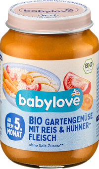 Menü Gartengemüse mit Reis & Huhn ab dem 5.Monat, 190 g
