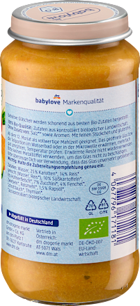 Menü Gemüsereis mit Süßkartoffel und Hühnchen ab dem 12. Monat, 250 g
