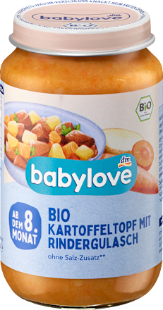 Menü Kartoffeln mit Rindergulasch ab dem 8. Monat, 220 g