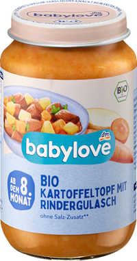Menü Kartoffeln mit Rindergulasch ab dem 8. Monat, 220 g
