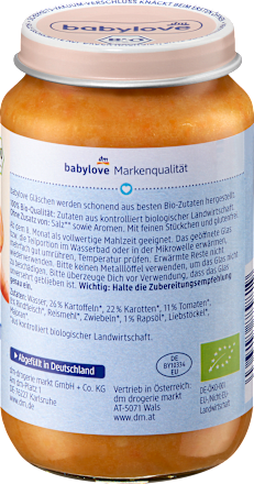 Menü Kartoffeln mit Rindergulasch ab dem 8. Monat, 220 g