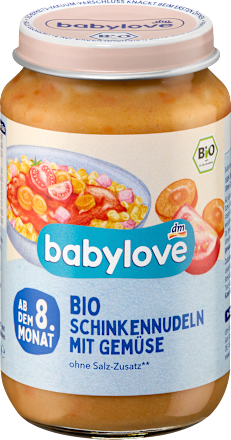 Menü Schinkennudeln mit Gemüse, ab dem 8. Monat, 220 g