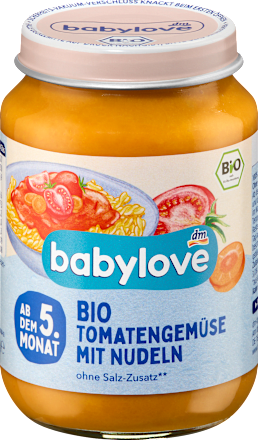 Menü Tomatengemüse mit Nudeln ab dem 5. Monat, 190 g