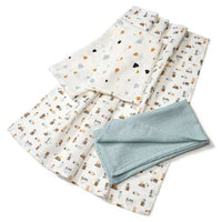 Blauw/witte bouwplaatsgaasdoeken, 3 stuks