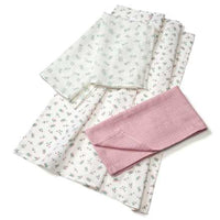 Mulltücher rosa/weiß, 3 St