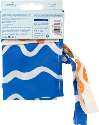 Nasstaschen-Set blau/beige, 2 St