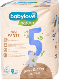 Babybroekje nature eco maat 5 Junior (12-17 kg), 18 stuks